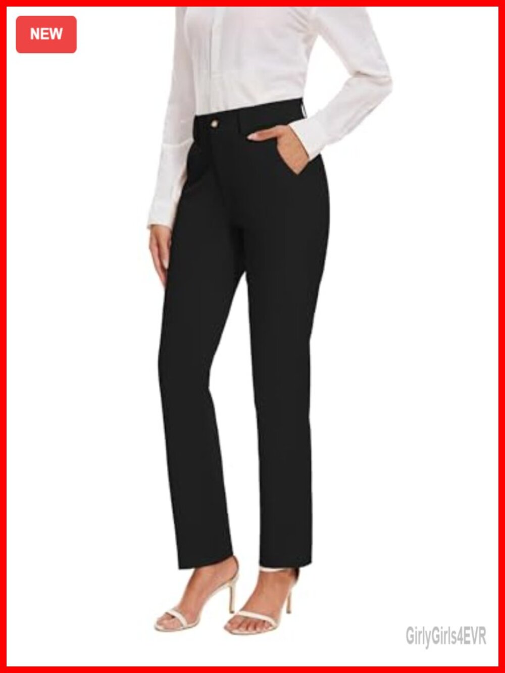 Business Straight Leg Dress Pants for Women Stretch Work Slacks 2026